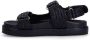 Sacha Dames Zwarte sandalen met goudkleurige studs - Thumbnail 4