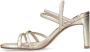Sacha Dames Goudkleurige metallic hak sandalen met bandjes - Thumbnail 2