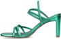 Sacha Dames Groene metallic hak sandalen met bandjes - Thumbnail 3
