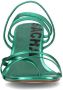 Sacha Dames Groene metallic hak sandalen met bandjes - Thumbnail 4