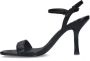 Sacha Dames Zwarte glitter sandalen met hak - Thumbnail 3