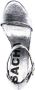 Sacha Dames Zilveren metallic sandalen met blokhak - Thumbnail 3