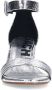 Sacha Dames Zilveren metallic sandalen met blokhak - Thumbnail 4