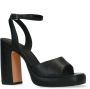 Sacha Dames Zwarte platform sandalen met hak - Thumbnail 4