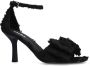 Sacha Dames Zwarte sandalen met hak en strik - Thumbnail 3