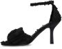 Sacha Dames Zwarte sandalen met hak en strik - Thumbnail 4