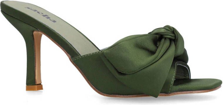 Sacha satijnen muiltjes groen