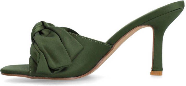 Sacha satijnen muiltjes groen