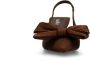 Sacha satijnen slingback pumps met strik bruin - Thumbnail 3