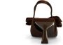 Sacha satijnen slingback pumps met strik bruin - Thumbnail 4
