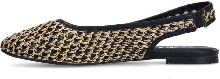 Sacha slingback loafers beige zwart