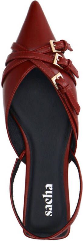 Sacha slingback loafers rood