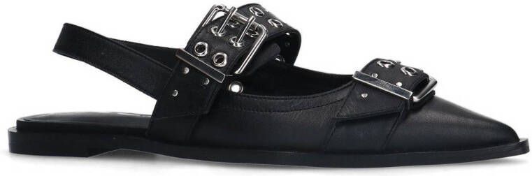 Sacha slingback loafers zwart