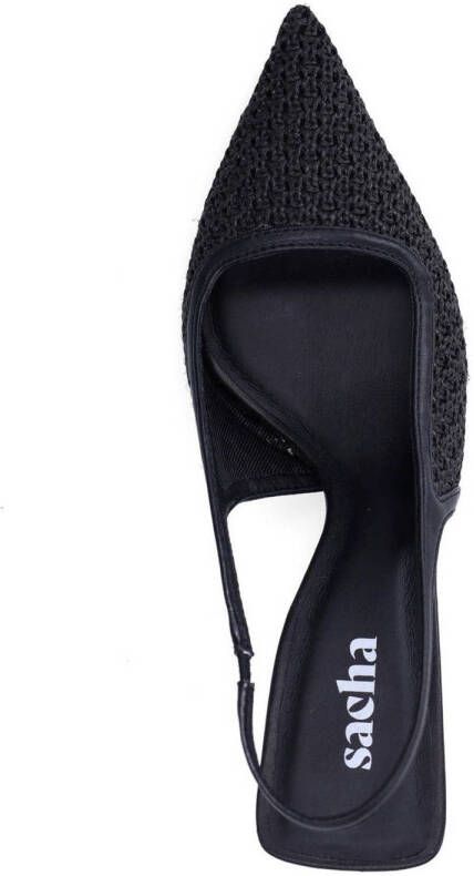 Sacha slingback pumps zwart