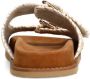Sacha Dames Beige raffia slippers met witte details - Thumbnail 4