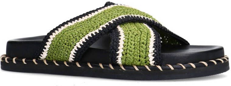 Sacha slippers groen