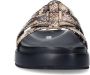 Sacha slippers met slangenprint beige zwart - Thumbnail 3