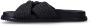 Sacha Dames Zwarte gevlochten slippers - Thumbnail 3