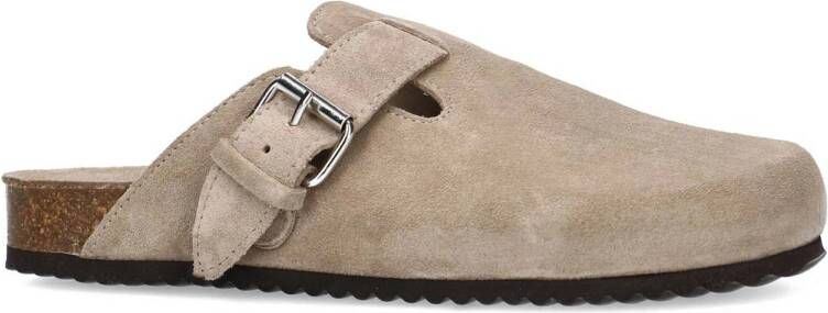 Sacha suède clogs taupe