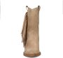 Sacha Dames Beige cowboylaarzen met hak en franjes - Thumbnail 3