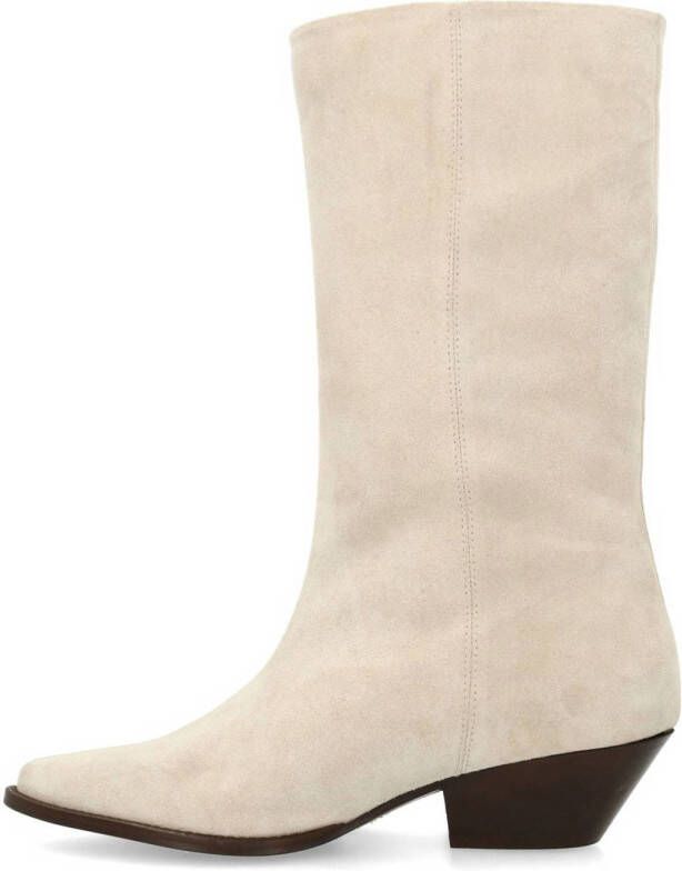 Sacha suède cowboylaarzen met franjes lichtbeige
