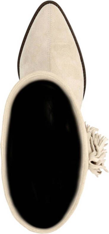 Sacha suède cowboylaarzen met franjes lichtbeige