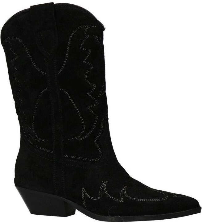 Sacha suède cowboylaarzen zwart