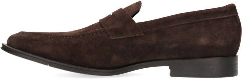 Sacha suède loafers donkerbruin