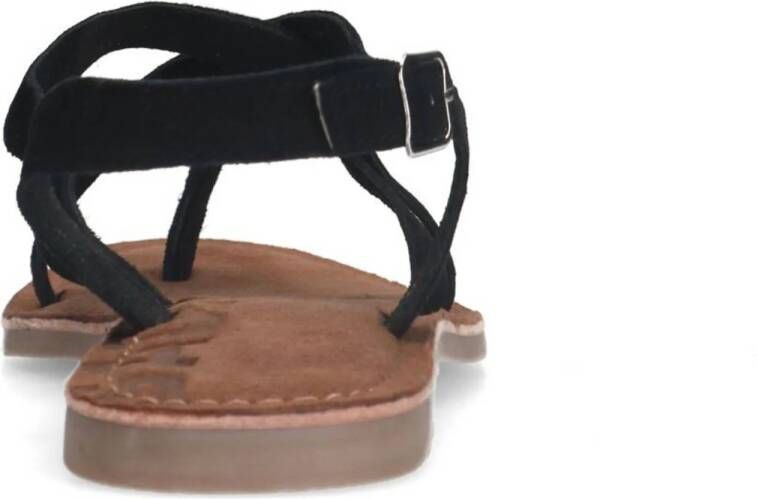 Sacha suède sandalen zwart