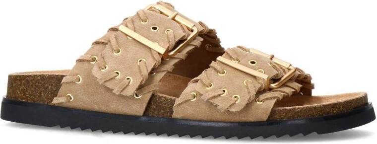 Sacha suède slippers beige