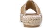 Sacha Dames Beige suède slippers met witte stiksels - Thumbnail 4