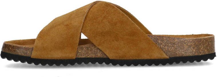 Sacha suède slippers cognac