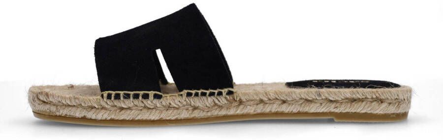 Sacha suède slippers zwart