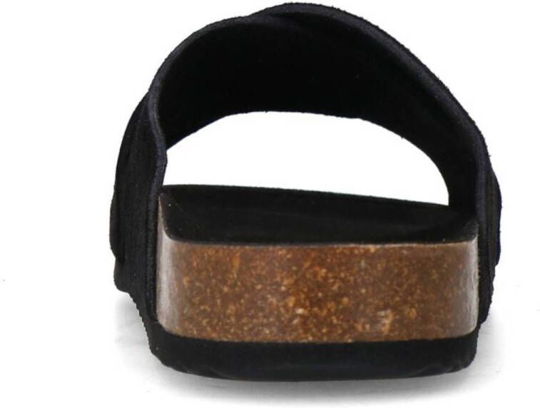 Sacha suède slippers zwart