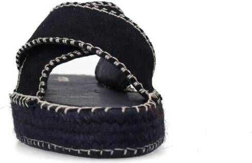 Sacha suède slippers zwart