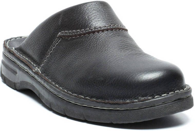 Scapino Hush Puppies leren pantoffels zwart