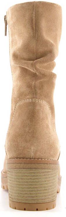 Scapino leren enkelboots beige