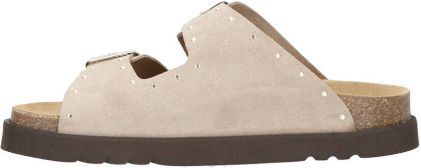 Scholl Beatriz suède slippers taupe