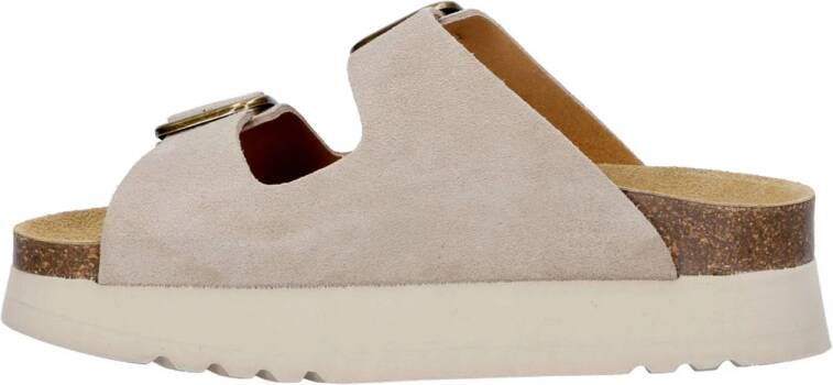 Scholl Lucie nubuck slippers beige