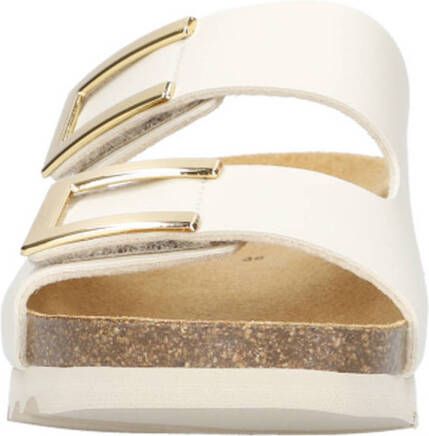 Scholl Monterey 2 Straps leren slippers ecru