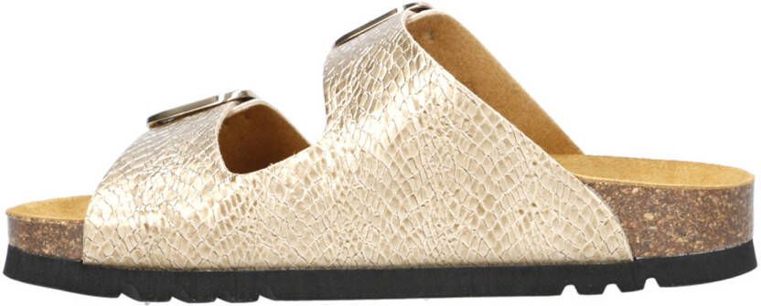 Scholl Noelle leren slippers goud