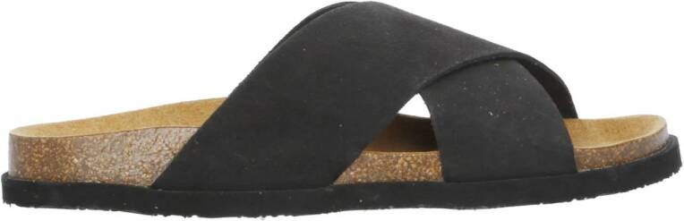 Scholl suède slippers grijs