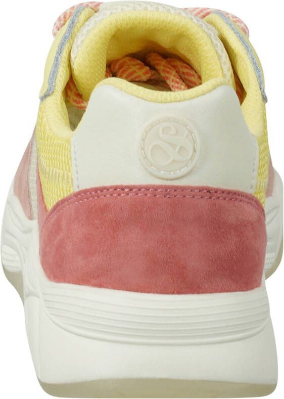 Scotch & Soda Celest 2.0 suède sneakers roze geel