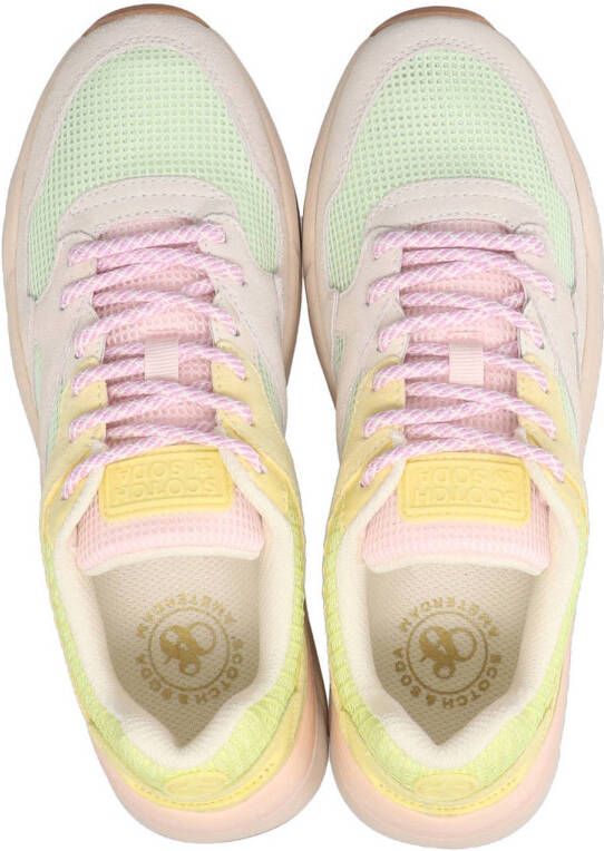 Scotch & Soda Celest chunky sneakers lichtroze multi