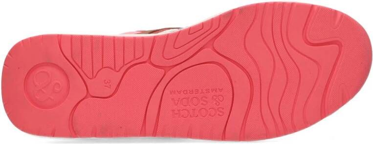 Scotch & Soda Celest chunky suède sneakers blauw roze