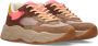 Scotch & Soda dames sneaker SCotch&Soda celest beige en koraal suède - Thumbnail 2