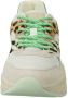 SCOTCH & SODA Celest Green Animal Chunky Wit Mesh Lage sneakers Dames - Thumbnail 6