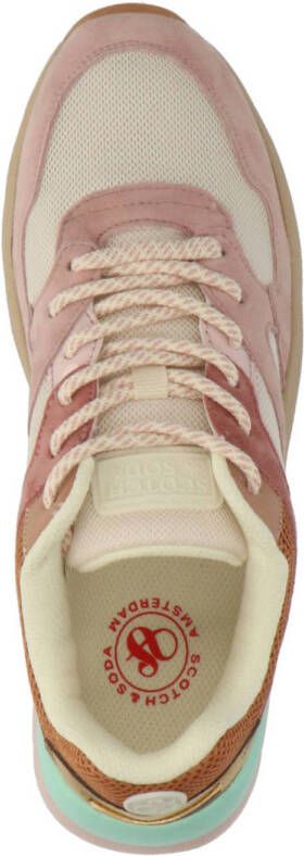 Scotch & Soda Cestest 22A chunky suède sneakers roze