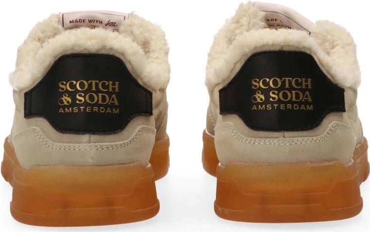 Scotch & Soda Nixie gevoerde suède sneakers beige