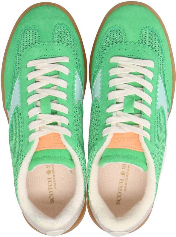 Scotch & Soda Nixie suède sneakers groen